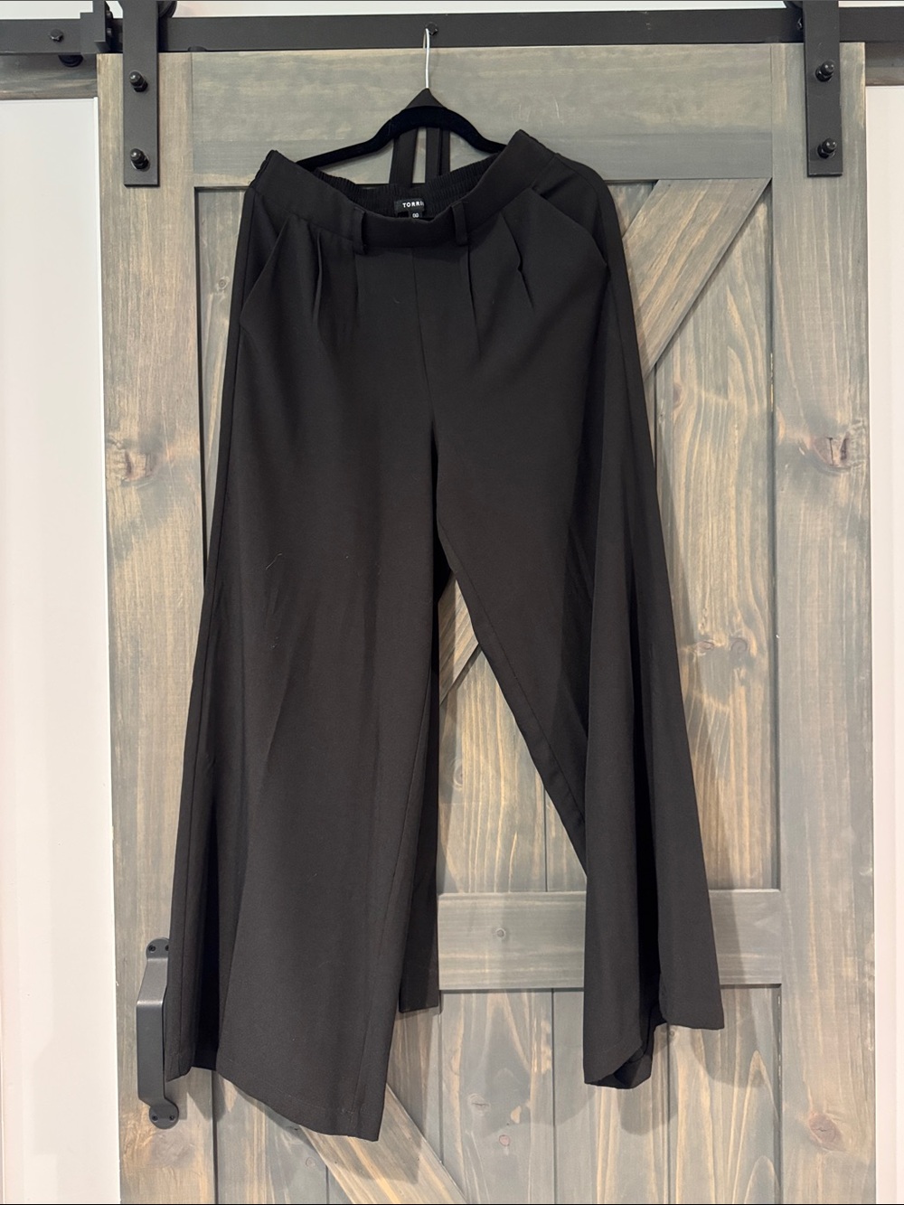 Torrid Black Wide-Leg Ponte Trousers